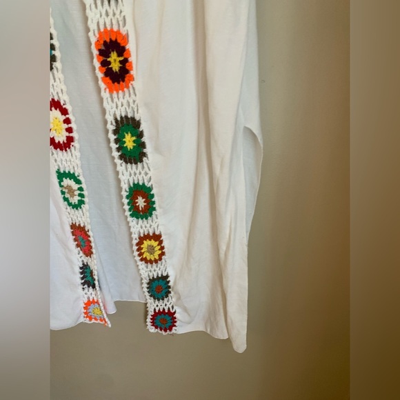 DAVI & DANI Crochet Boho Cardigan wrap kimono granny square swimsuit cover - Picture 3 of 7